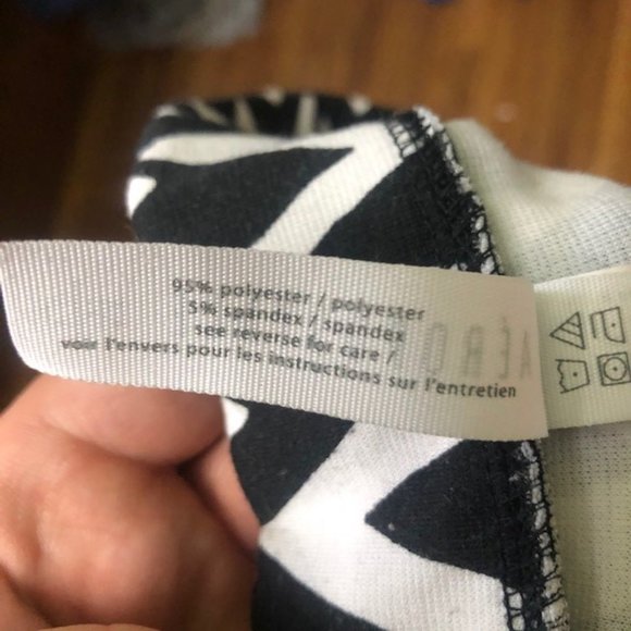 Aeropostale Skater Skirt Black White Zig Zag - Picture 4 of 4